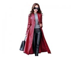Assorted Hoard Women's Trench Coat Long Double-Breasted Fall Fashion 2023 Classic Lapel Slim Overcoa