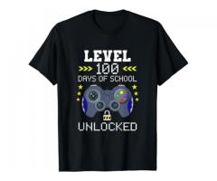 Level 100 Days Of School Unlocked T-Shirt Design