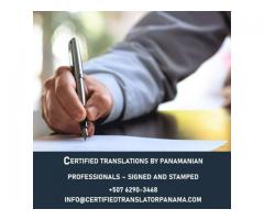 Certified Translation Services Panama