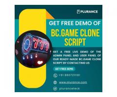 Avail the free live demo of plurance’s bc.game clone script