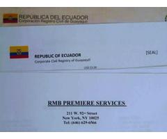 APOSTILLED SPANISH TRANSLATION SERVICES OF ALL U.S. LEGAL, CORPORATE & ACADEMIC DOCUMENTS