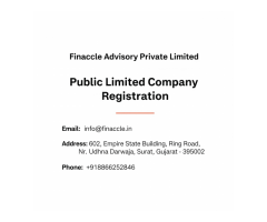 Public Limited Company Registration in India – Fast & Affordable | Finaccle Advisory