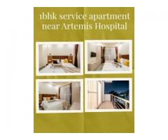 1BHK Service Apartment Near Artemis Hospital for Short Long Stay