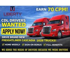 CDL Driver Jobs – Regional – Up to $0.70/MI – $2,000+/Week