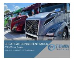 CDL-A Drivers Wanted – $1,500 Sign-On Bonus, Top Pay, Steady Miles!