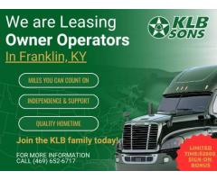 OWNER-OPERATORS DEDICATED REGIONAL LANES